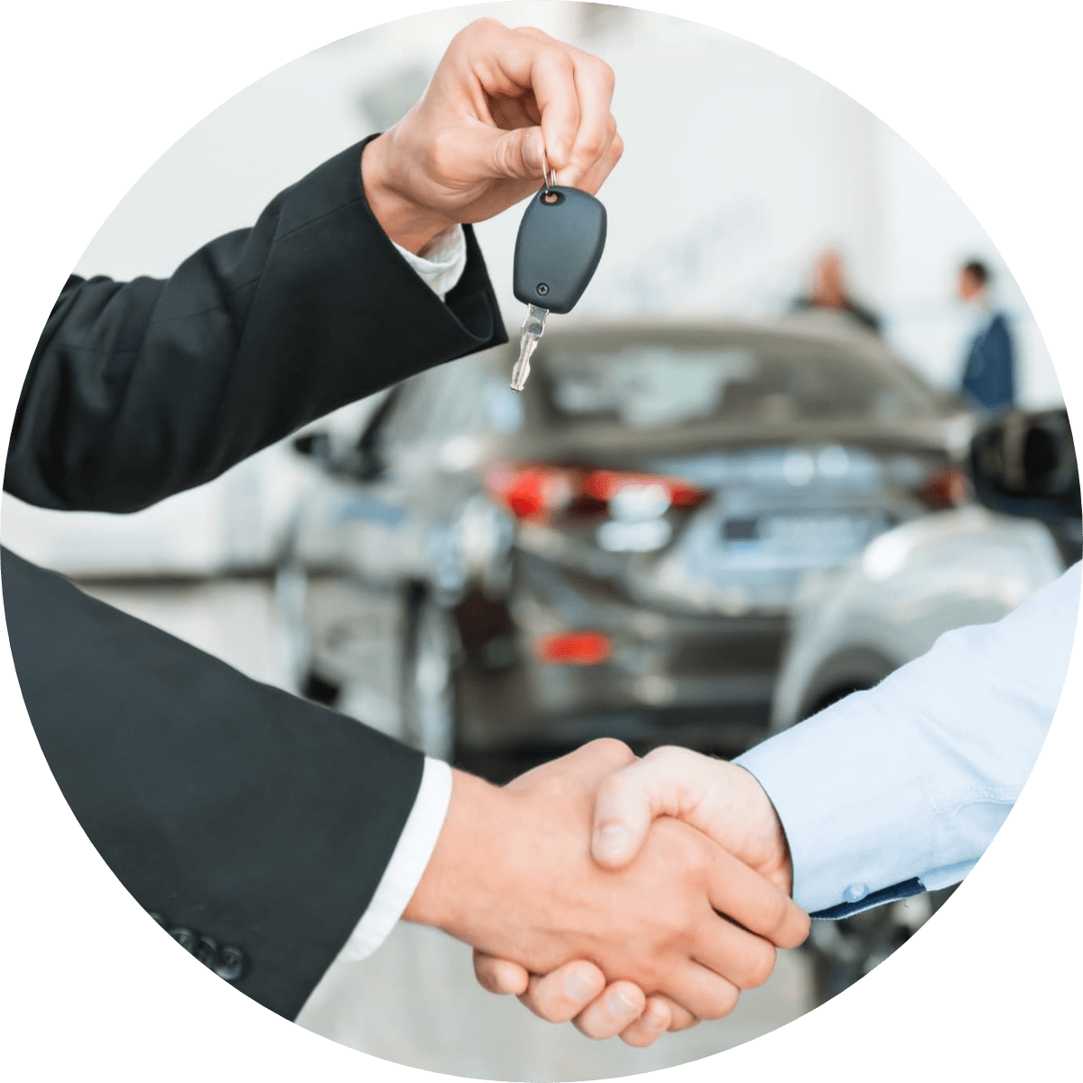 握手をしている様子